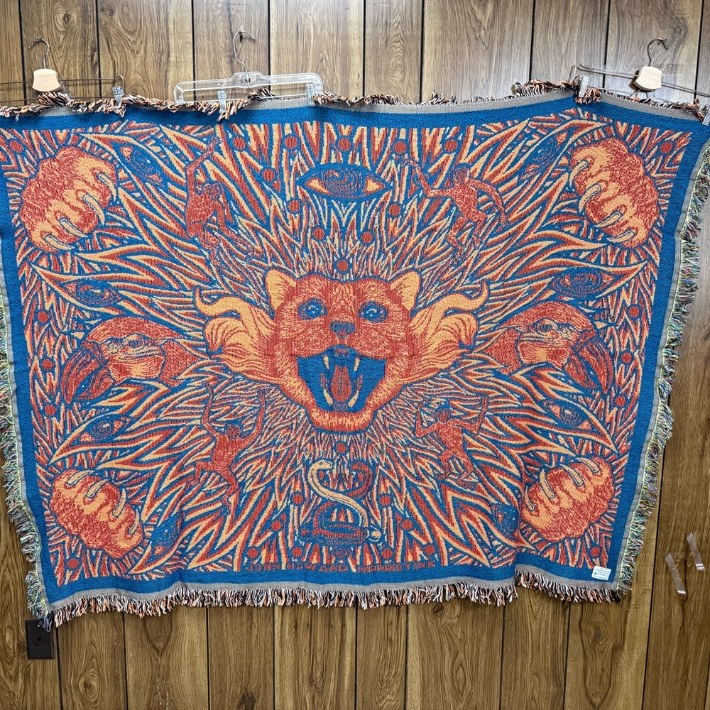 The Cat Tapestry With Parrots Snakes & Monkeys By John Howard 68x48 MSRP $175